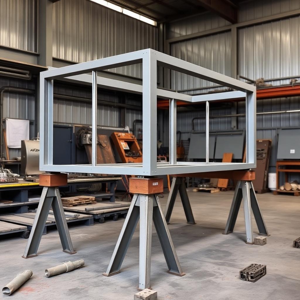 Medium-scale fabricated steel frame prepared and finished at Westforge Works