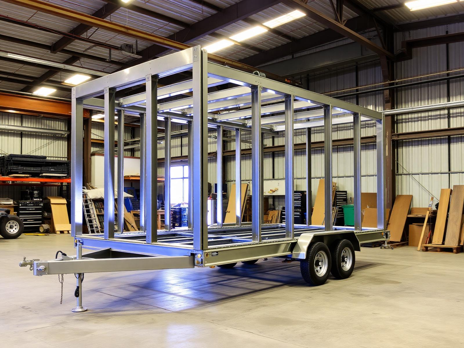 Steel frame structure for a tiny house build